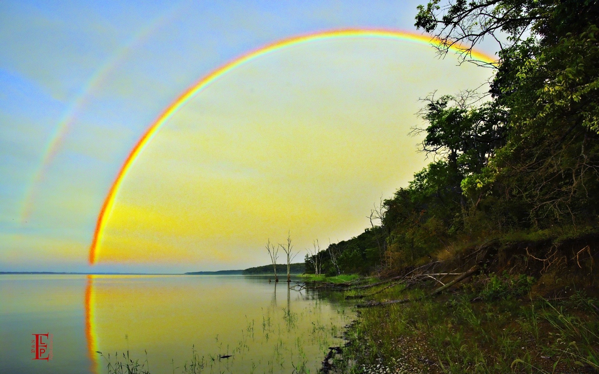 américa arco-íris paisagem natureza céu reflexão árvore cor verão cênica sol luz água lago bom tempo