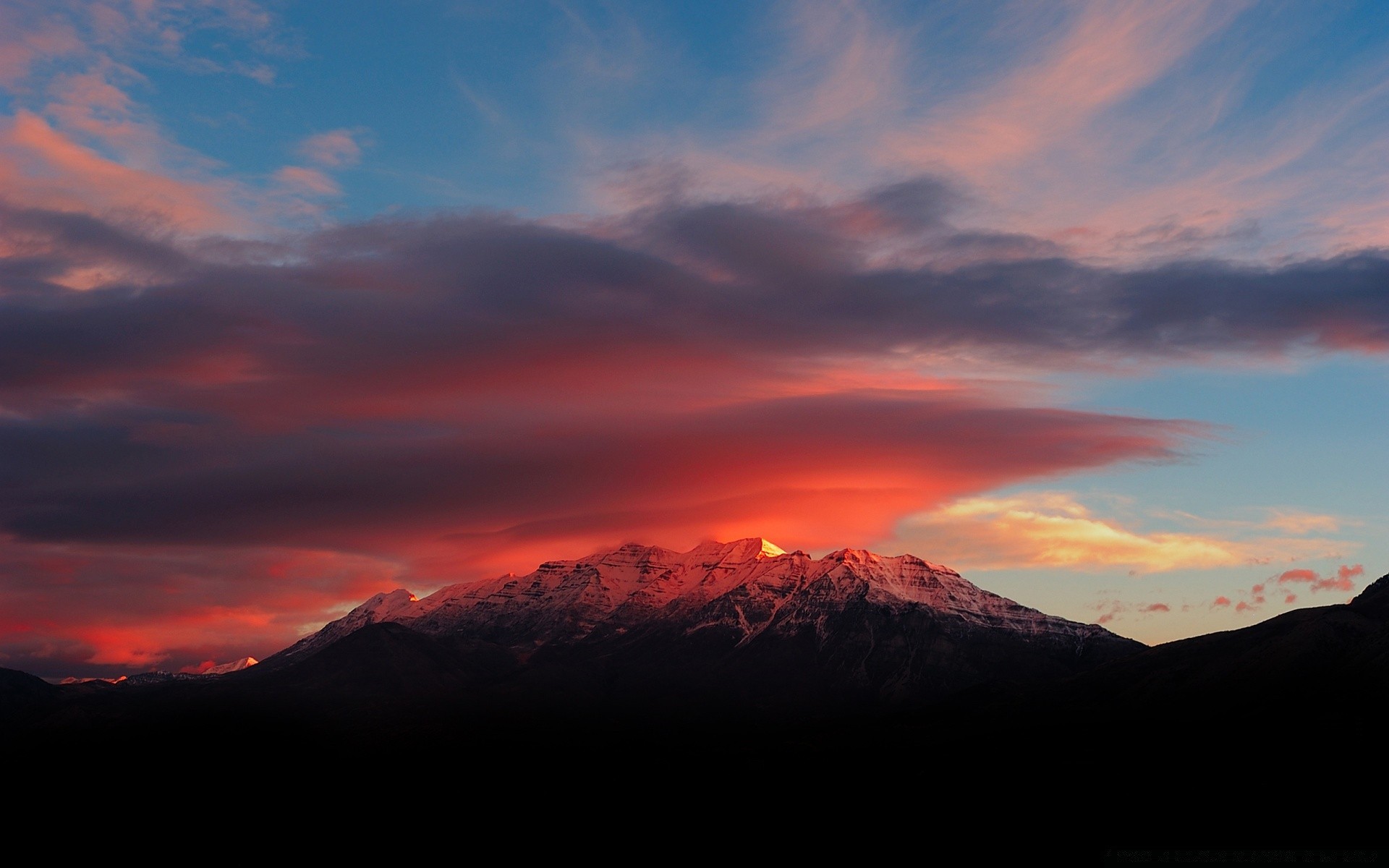 amérique coucher de soleil aube soir crépuscule montagnes ciel paysage voyage soleil à l extérieur nature brouillard