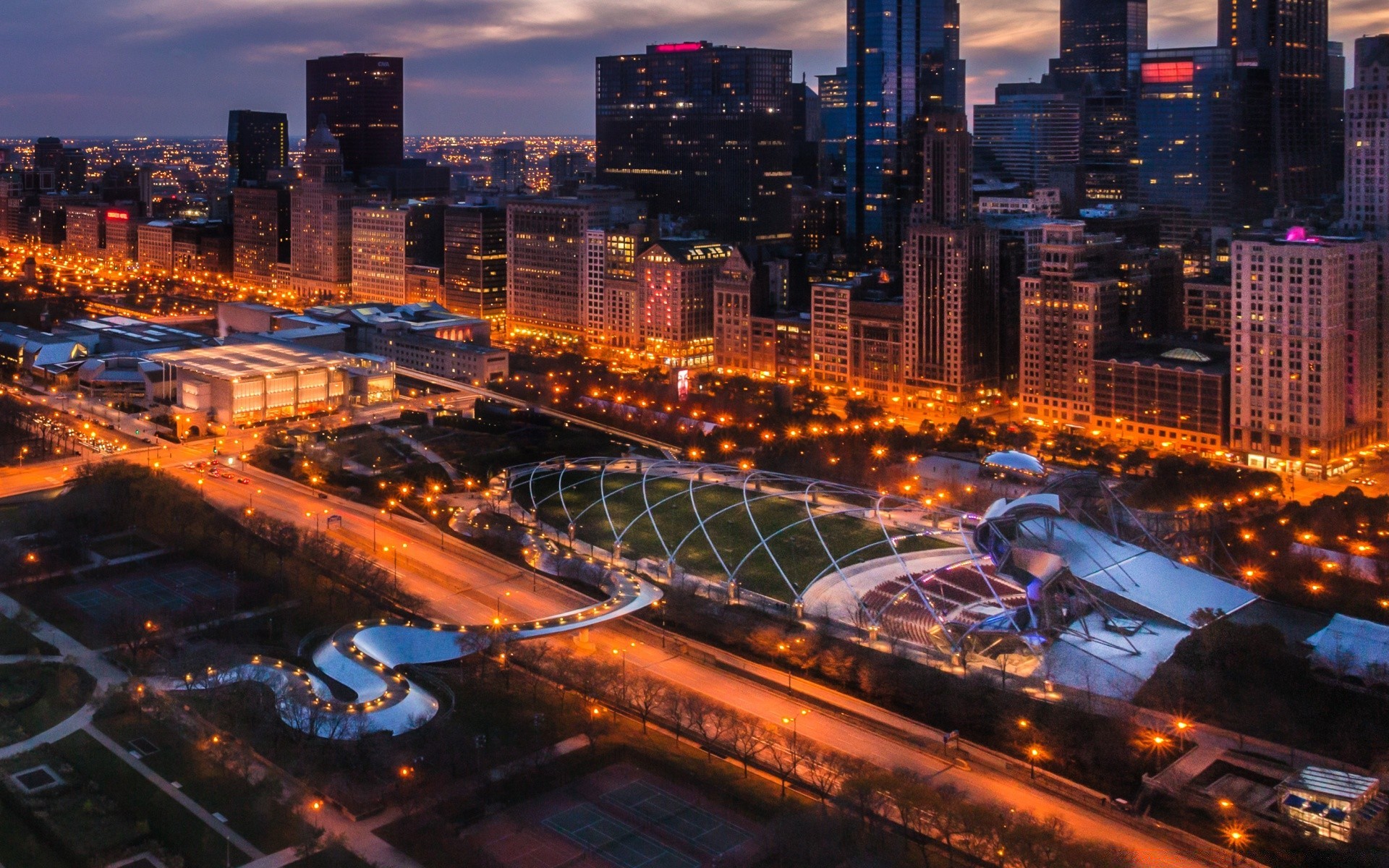 amerika stadt wolkenkratzer stadt dämmerung abend haus architektur reisen skyline innenstadt verkehr geschäft straße städtisch brücke büro autobahn fluss wasser