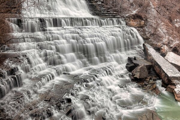 Super beautiful magic waterfall