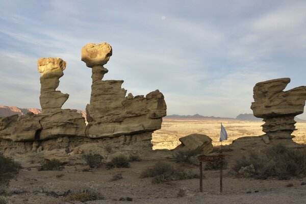 Desierto y piedras. arenisca en América