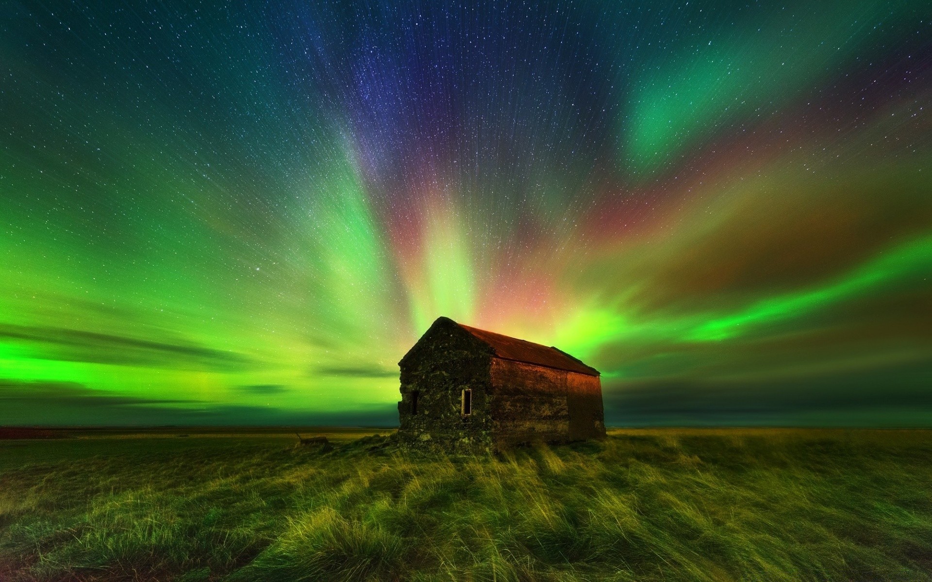 landscapes rainbow phenomenon storm rain sky landscape nature light surreal sunset grass fantasy dark sun