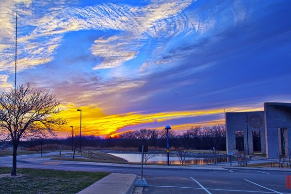 Wonderful sky at sunset