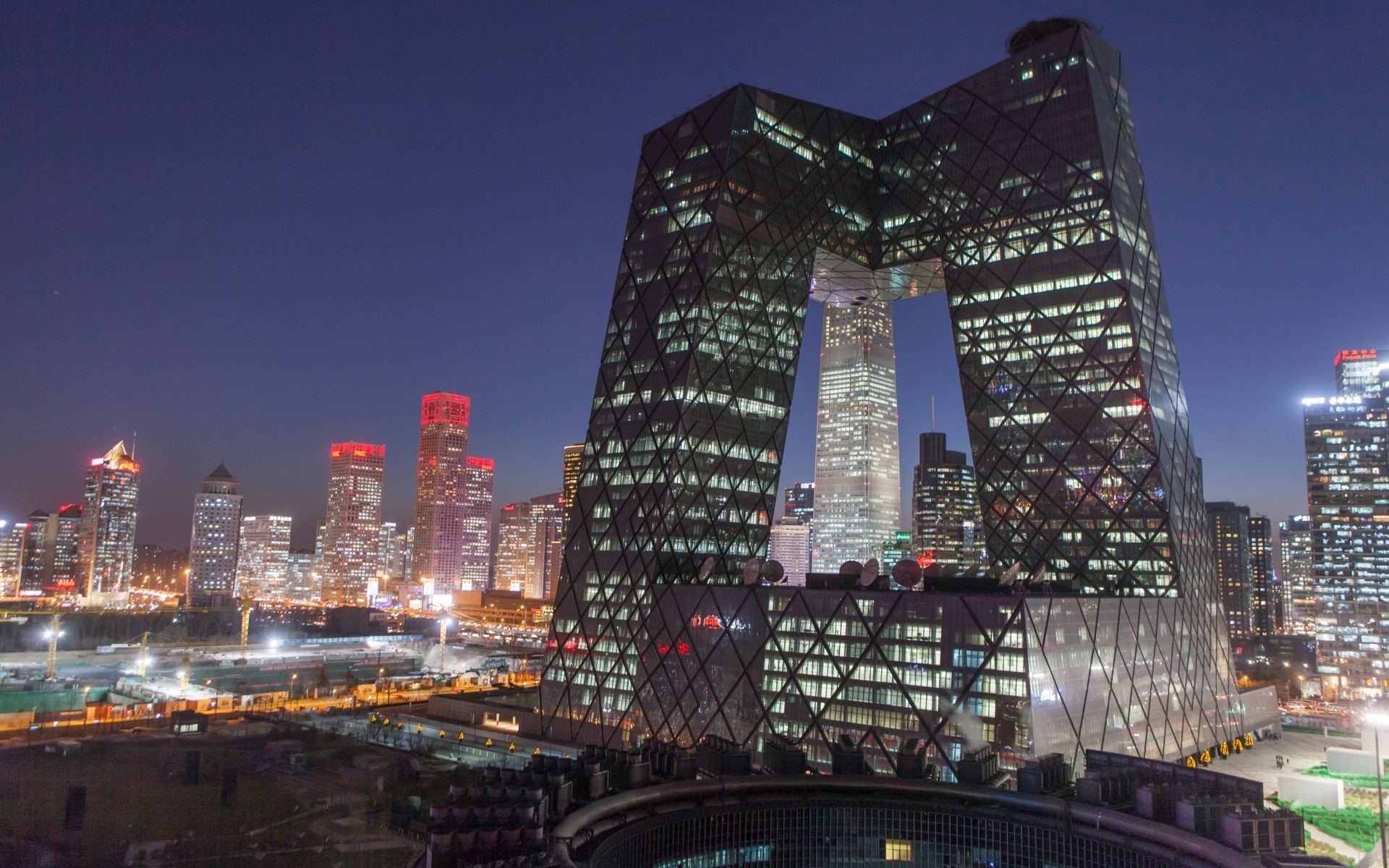 asie gratte-ciel ville architecture maison centre-ville skyline ville voyage bureau affaires crépuscule soir finance moderne ciel urbain rétro-éclairé lumière tour