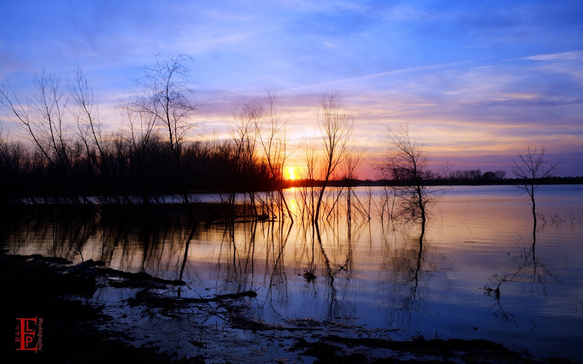 america dawn reflection water sunset nature landscape lake evening outdoors sky dusk tree silhouette river fall light wood placid fair weather