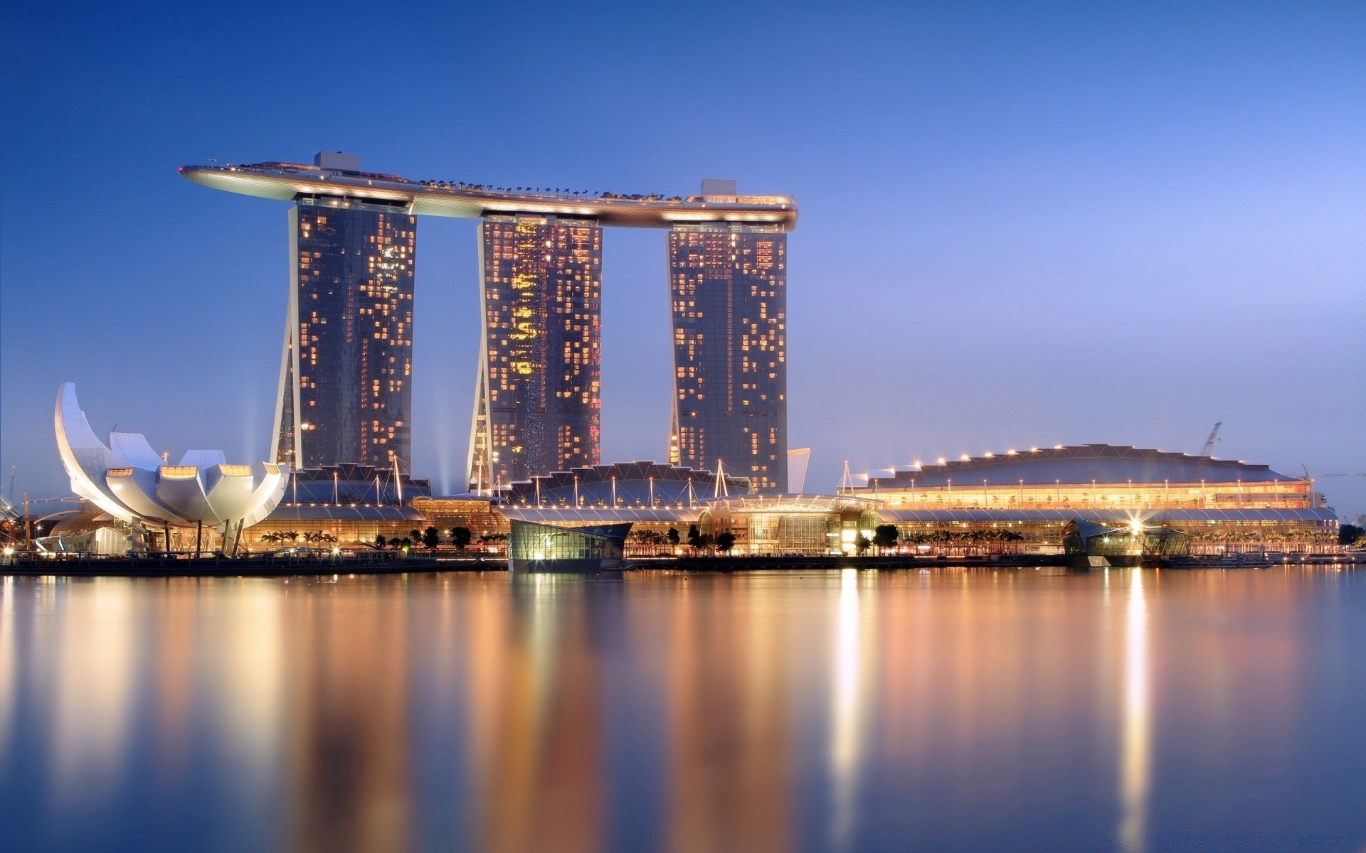 asia water sky travel architecture city sunset dusk river outdoors evening reflection modern bridge cityscape building illuminated waterfront