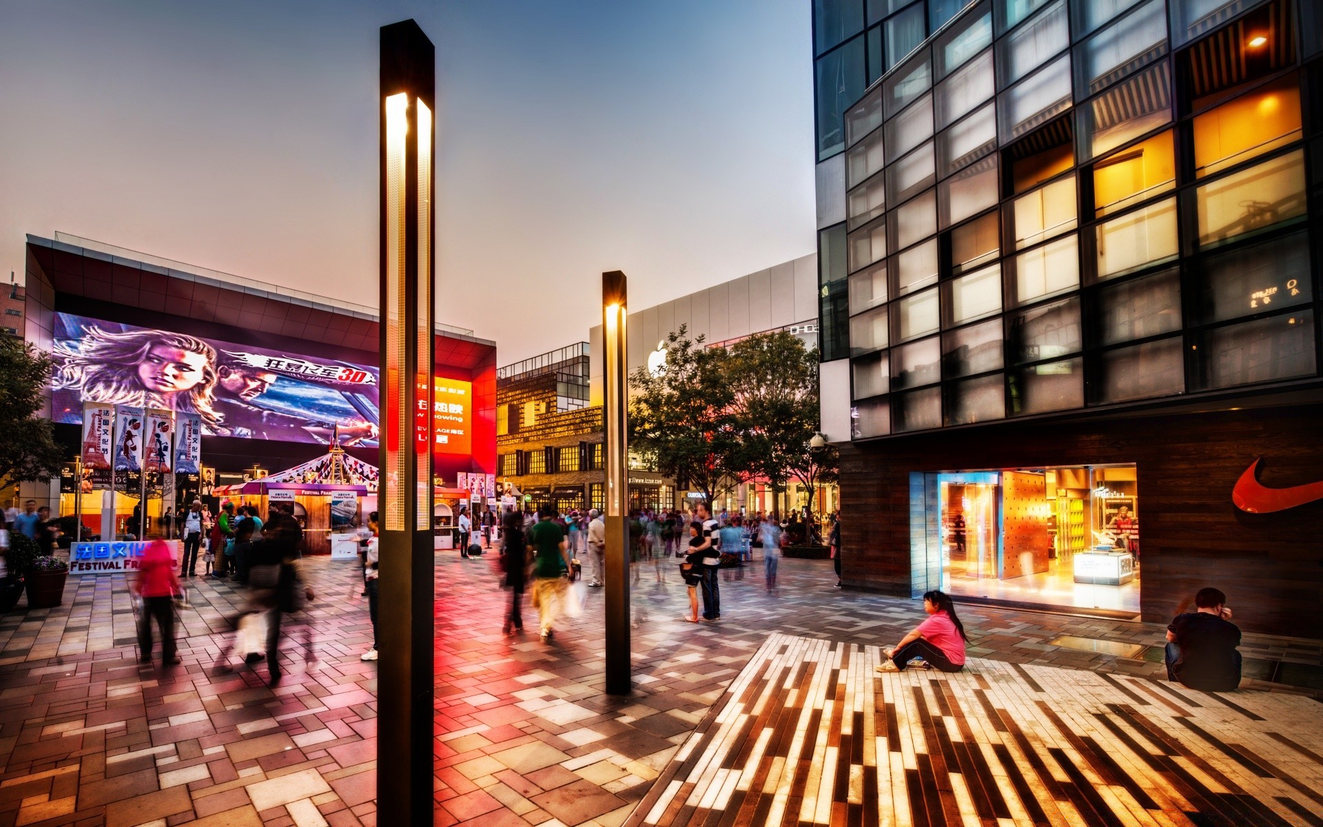 asien stadt straße reisen architektur wirtschaft beleuchtung innenstadt geschäfte städtisch haus tourismus aktionen licht tourist abend modern dämmerung nachtleben straße neon