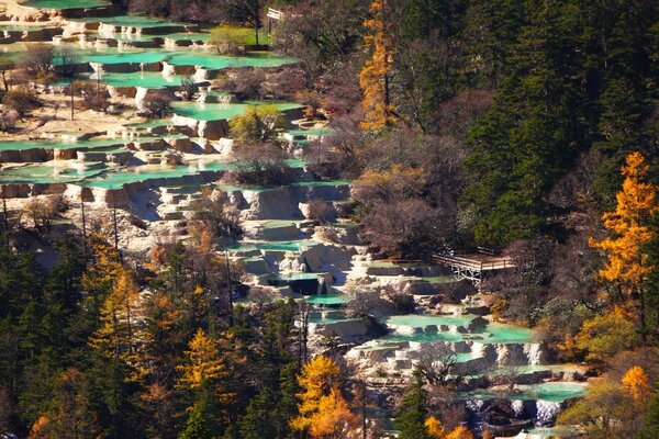 Paisaje de otoño en las tierras altas