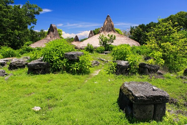 Helle Farben der asiatischen Landschaft