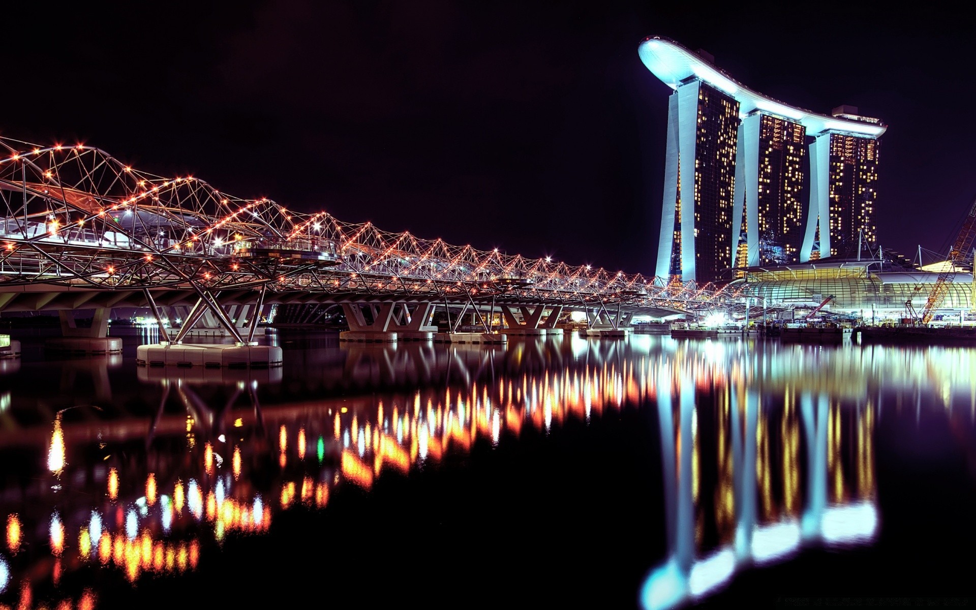 asien abend licht reise hintergrundbeleuchtung stadt wasser brücke fluss architektur dämmerung reflexion haus casino himmel festival im freien unschärfe städtisch hotel