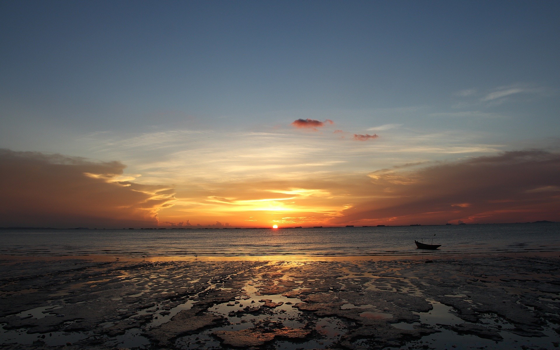 asia sunset dawn water dusk sun evening sea beach ocean landscape sky