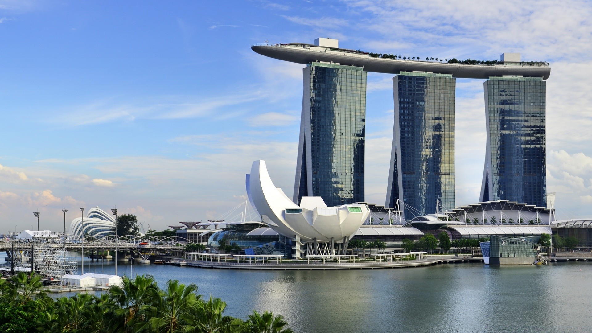 asia travel modern sky city water architecture building urban business tourism office cityscape hotel river skyline sight landmark harbor contemporary