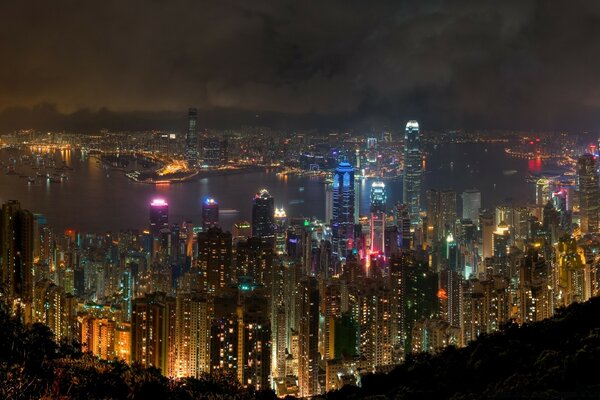 Sparkling skyscrapers from a bird s-eye view