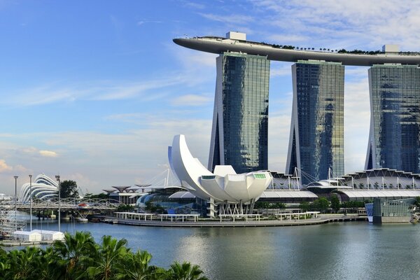 Magnificent view of the futuristic city