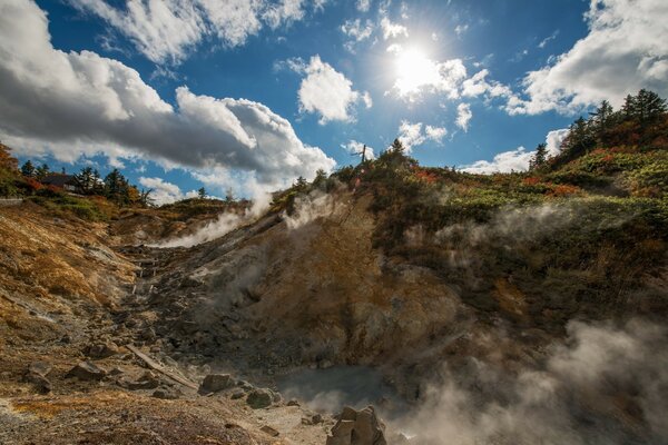 Paysage de voyage: montagnes de l Asie