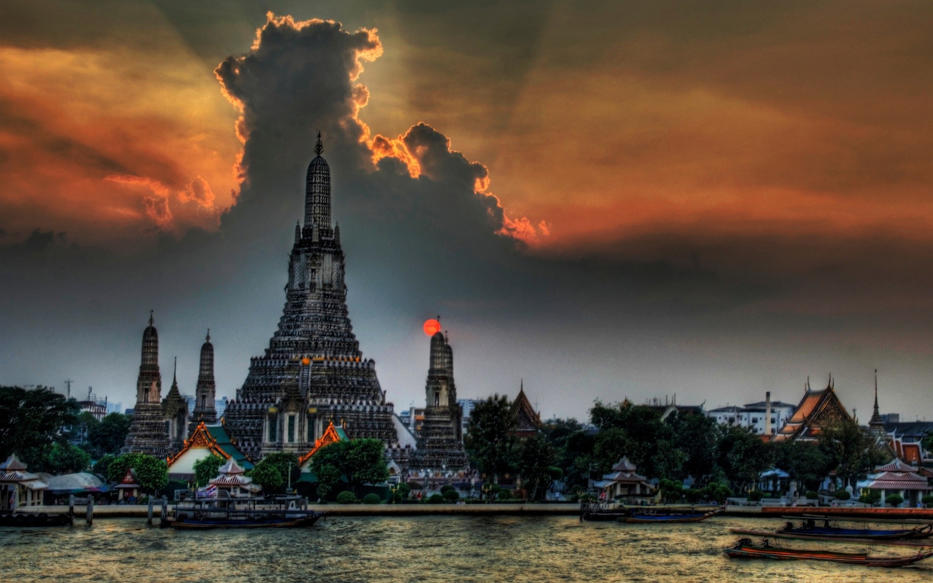 asia viajes puesta de sol arquitectura cielo anochecer noche agua hogar religión al aire libre amanecer templo pagoda wat torre ciudad