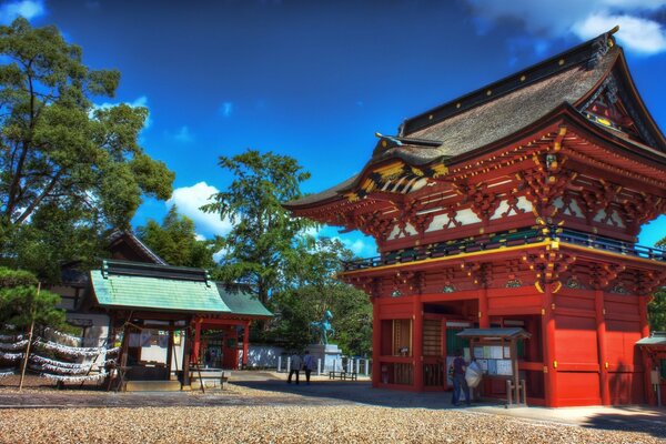 Tempio tradizionale in Asia. Foto del viaggiatore