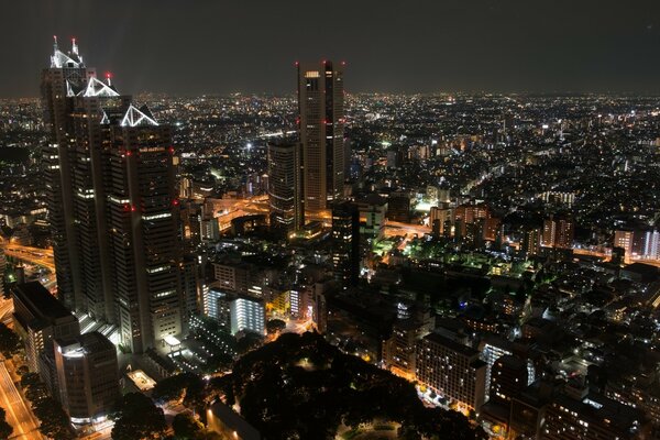 Las mil luces de la ciudad nocturna