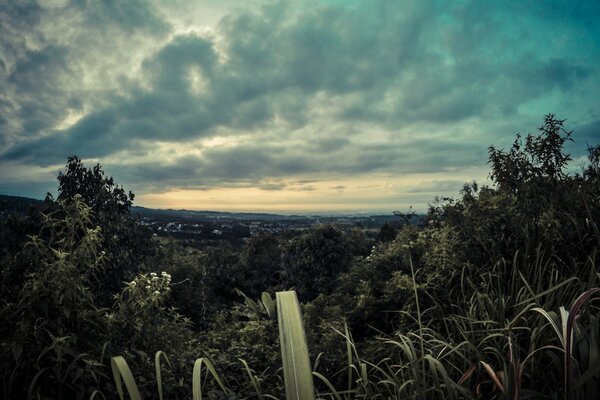 Landschaft der Natur, Himmel Asien