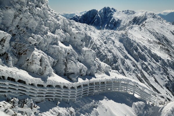 Bianco innevato in mezzo alle montagne