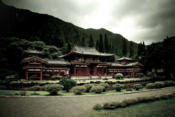 Wooden houses in Asia