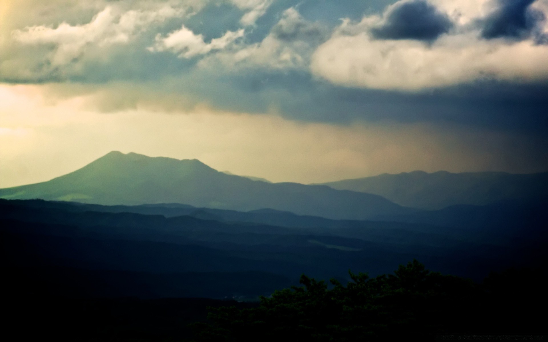 asia mountain landscape fog sky sunset nature travel dawn outdoors mist tree light cloud sun daylight evening