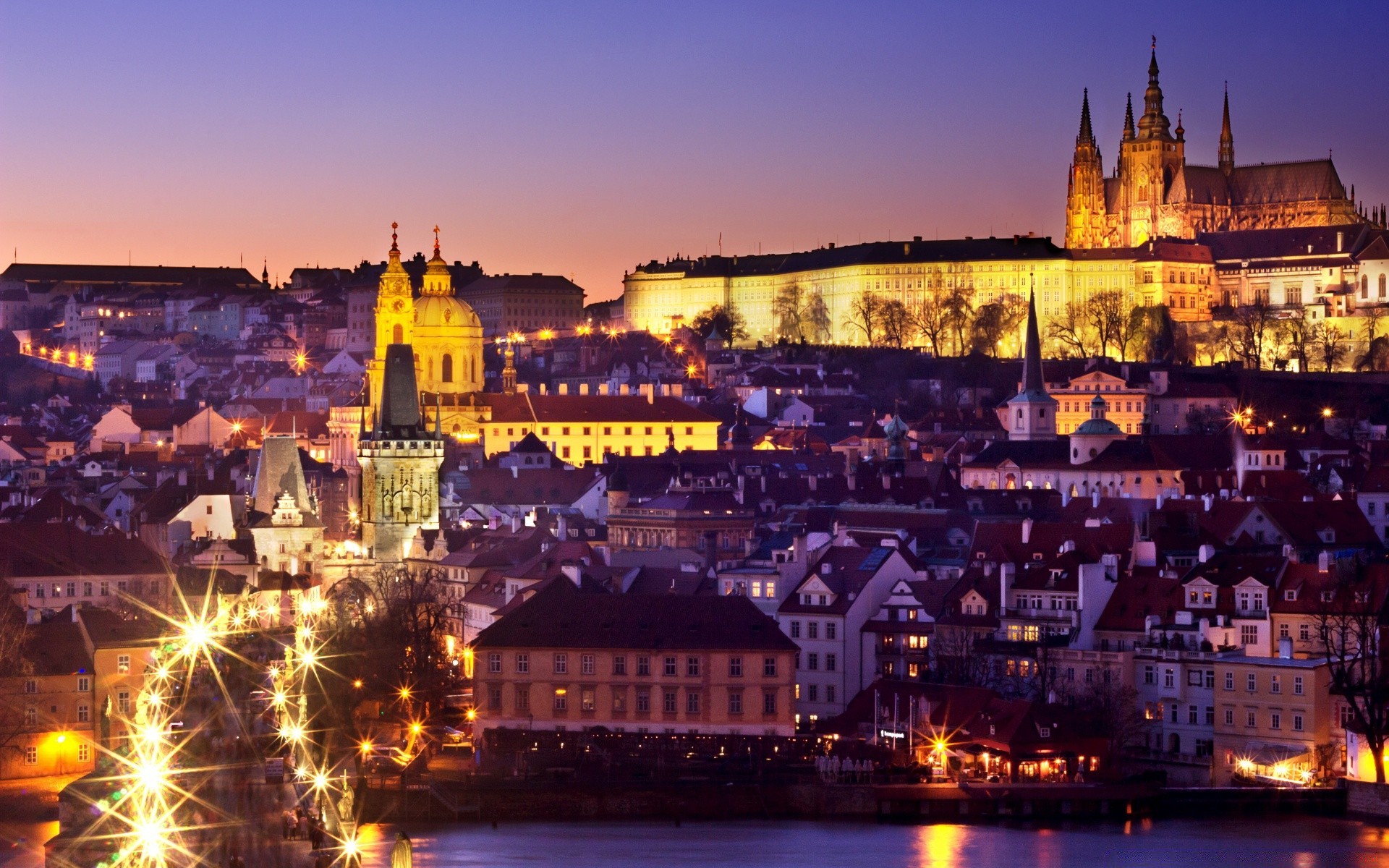 europa anoitecer iluminado cidade arquitetura noite viagem catedral rio igreja cidade ponte casa ao ar livre urbano cidade pôr do sol espetáculo água torre