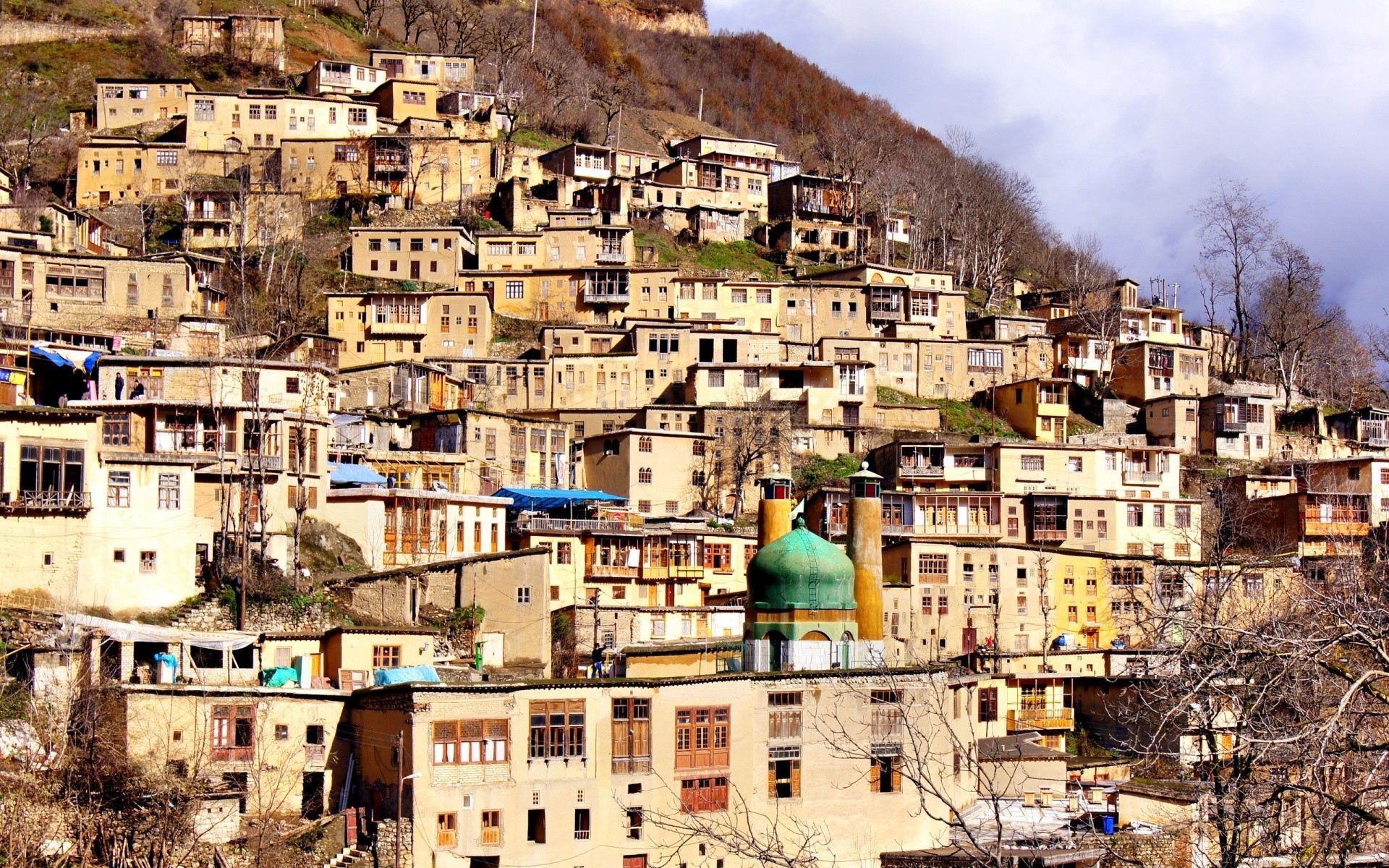 asia architecture town house city travel building tourism outdoors landscape old urban hill sight cityscape traditional sky