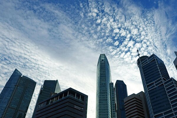 Die Architektur der Stadt , die Wolkenkratzer Asiens