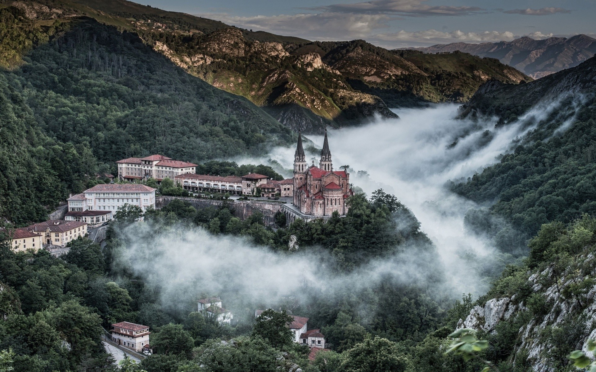 europe mountain landscape travel water nature scenic tourism river hill sky tree rock architecture valley outdoors house