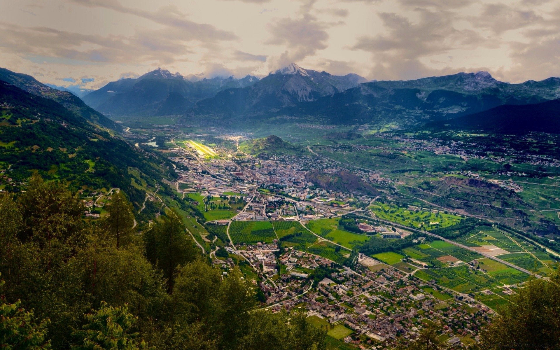 europe mountain landscape travel nature valley hill outdoors cropland sky tree scenic sight countryside agriculture wood