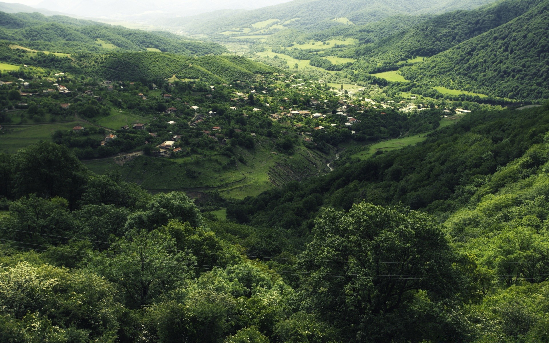 欧洲 自然 景观 木材 山 树 山 旅游 户外 雨林 山谷 郁郁葱葱 风景 叶 夏天 热带