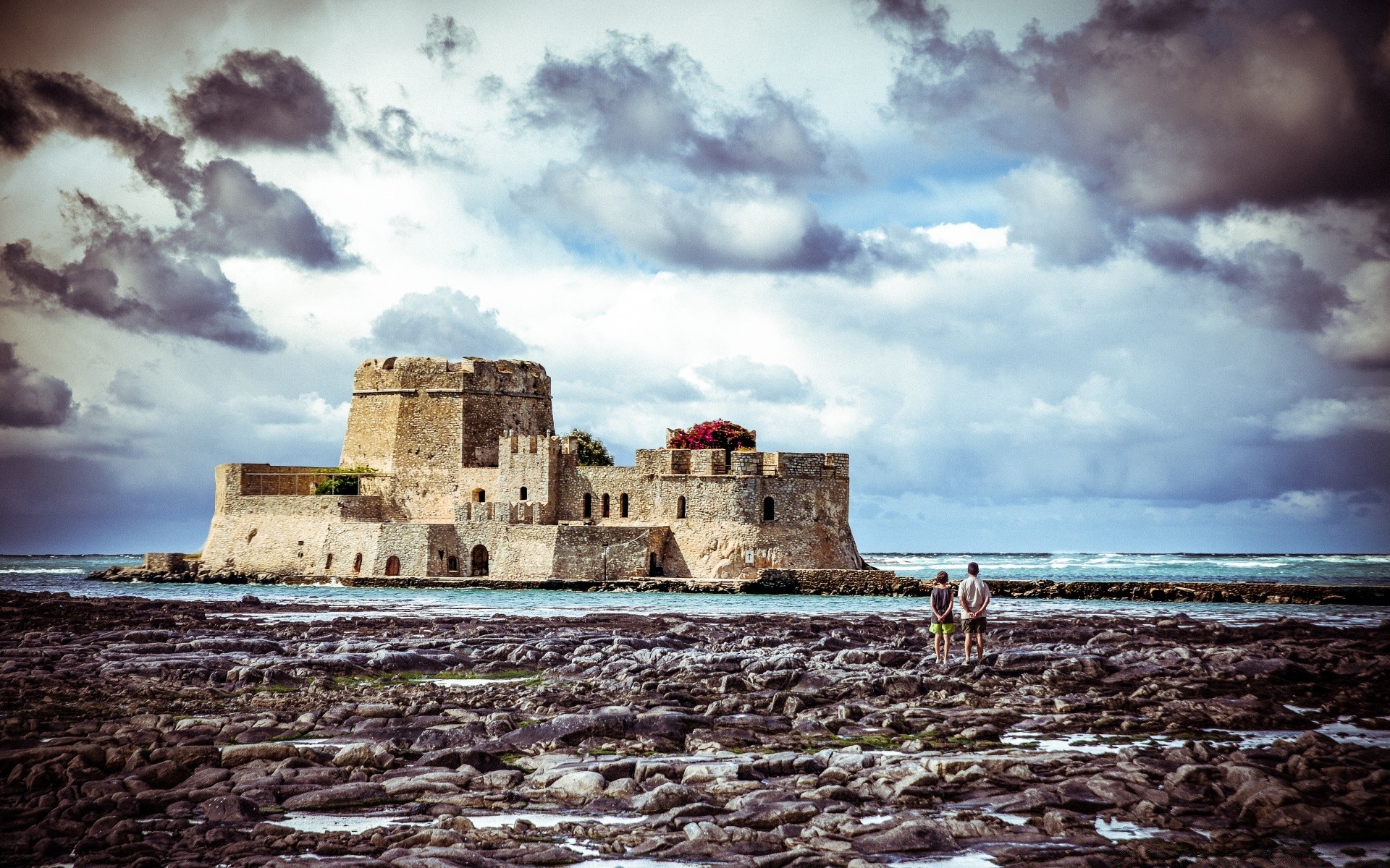 europe travel architecture seashore sea sky water castle beach outdoors ocean fortress ancient landscape building tourism landmark fortification rock daylight