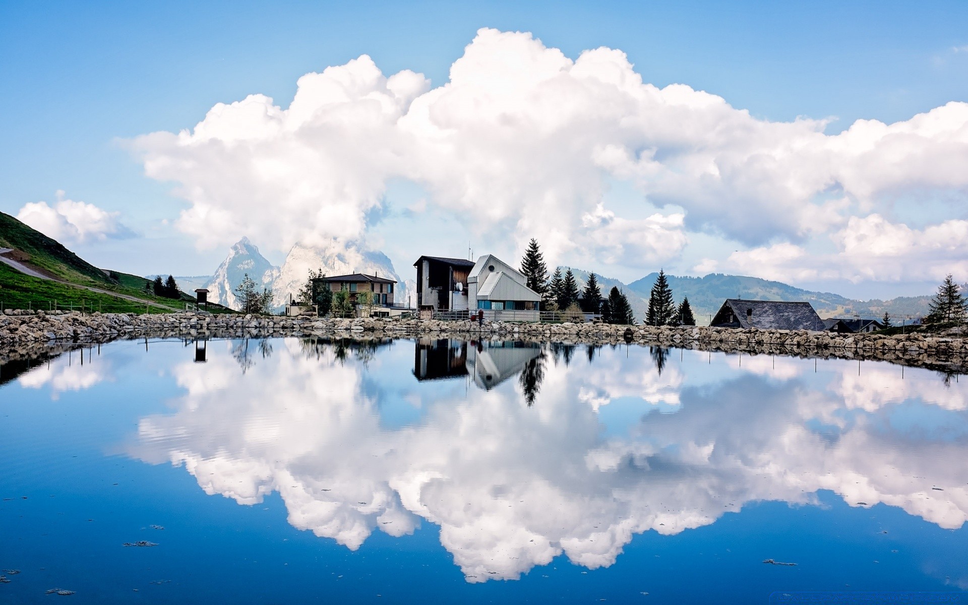 europe water lake reflection sky travel nature landscape outdoors river