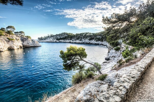 Vue sur la mer dans le golfe européen