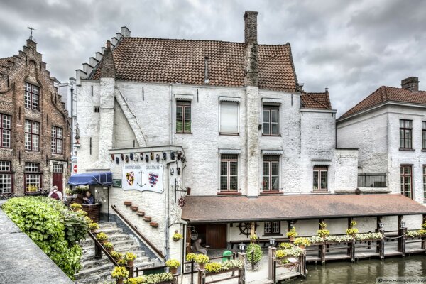 Europejski stary dom. Piękna architektura