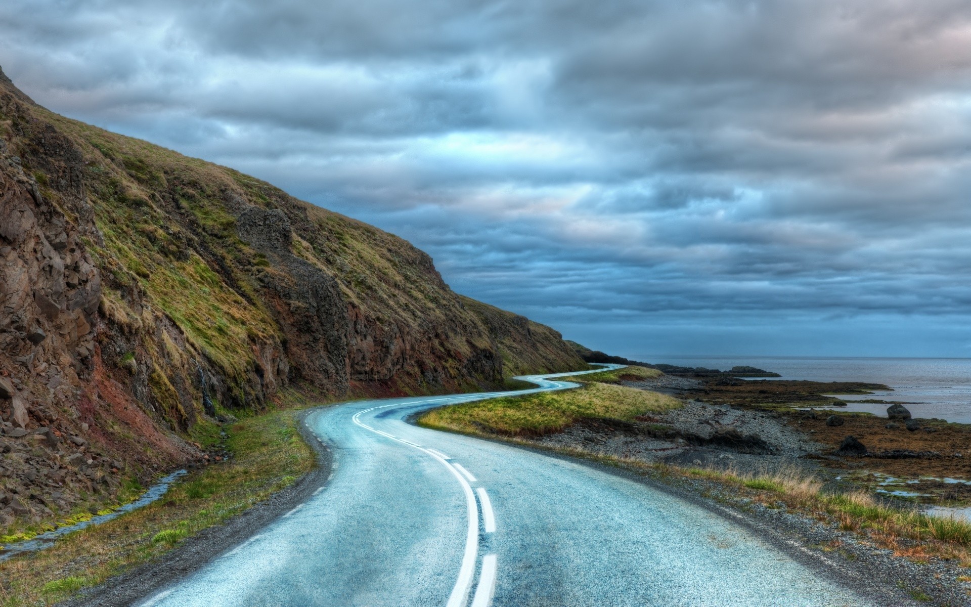 europe landscape travel water road nature sky outdoors highway seashore scenic sea mountain ocean beach