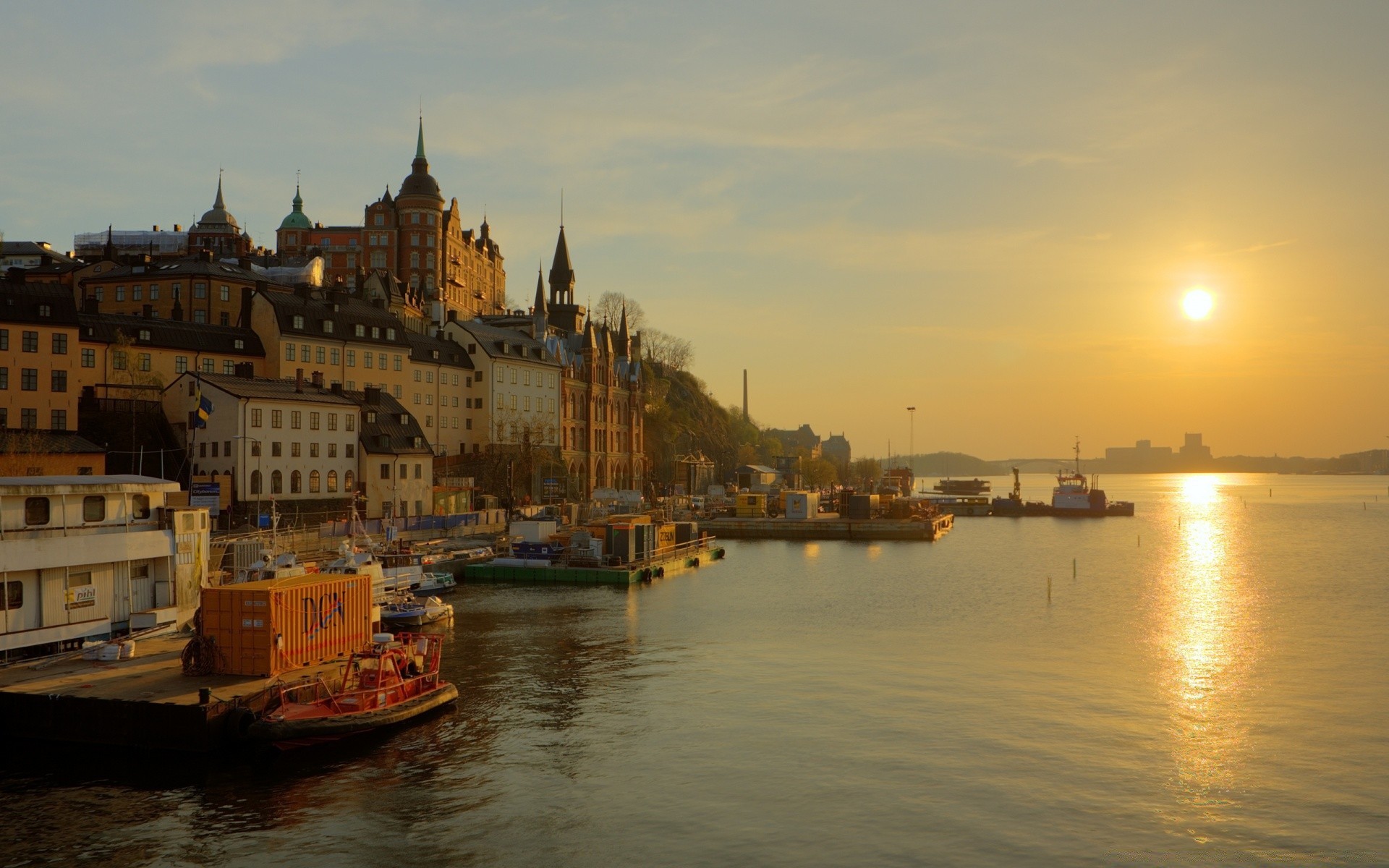 europe water travel river city town architecture sunset watercraft building reflection evening boat tourism sea dusk vehicle outdoors bridge cityscape