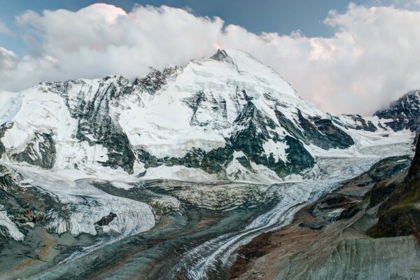 Gletscherberge, europäischer Schnee