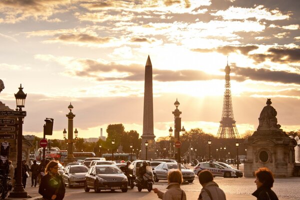 Coucher de soleil urbain, Europe archétectorale