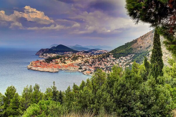 Paesaggio naturale europeo dall acqua