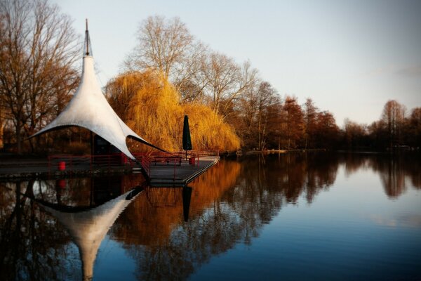 Europe. Forest bungalow. Deep River