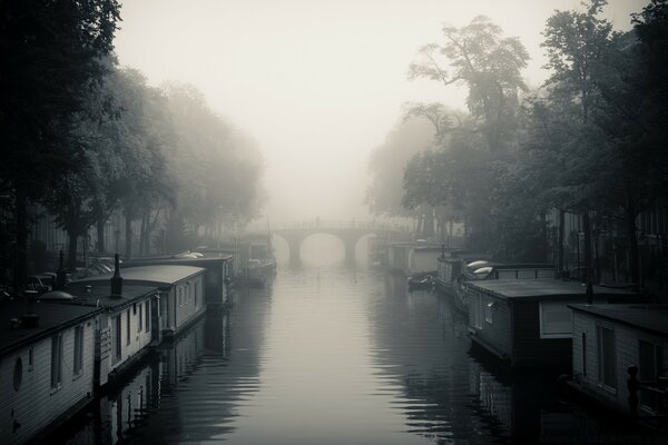 Monochromer Nebel, europäisches Wasser