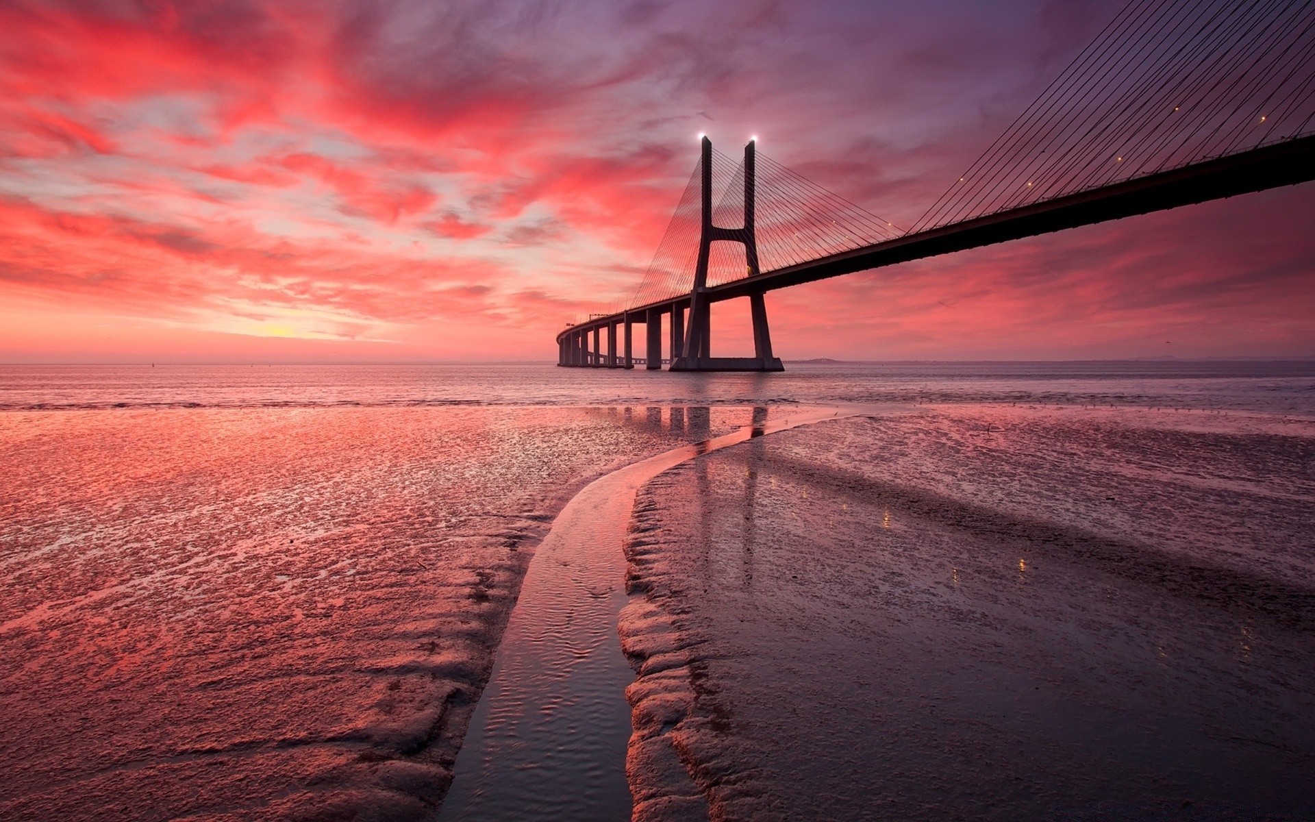 paysage coucher de soleil aube eau océan mer crépuscule plage ciel soir pont paysage paysage réflexion soleil jetée nuage lumière