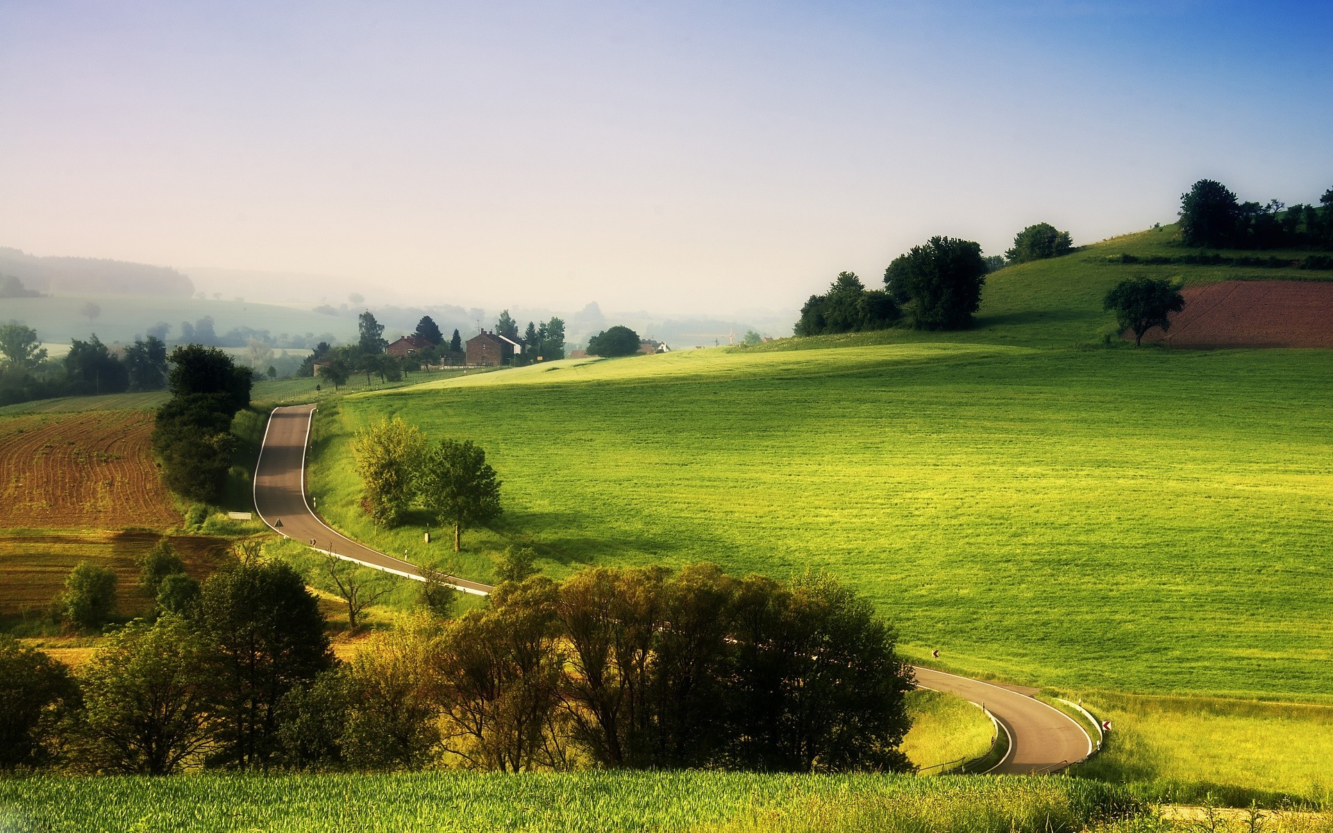 landscapes grass landscape rural tree countryside agriculture field hayfield nature summer farm sky outdoors country scenic cropland grassland lawn pastoral