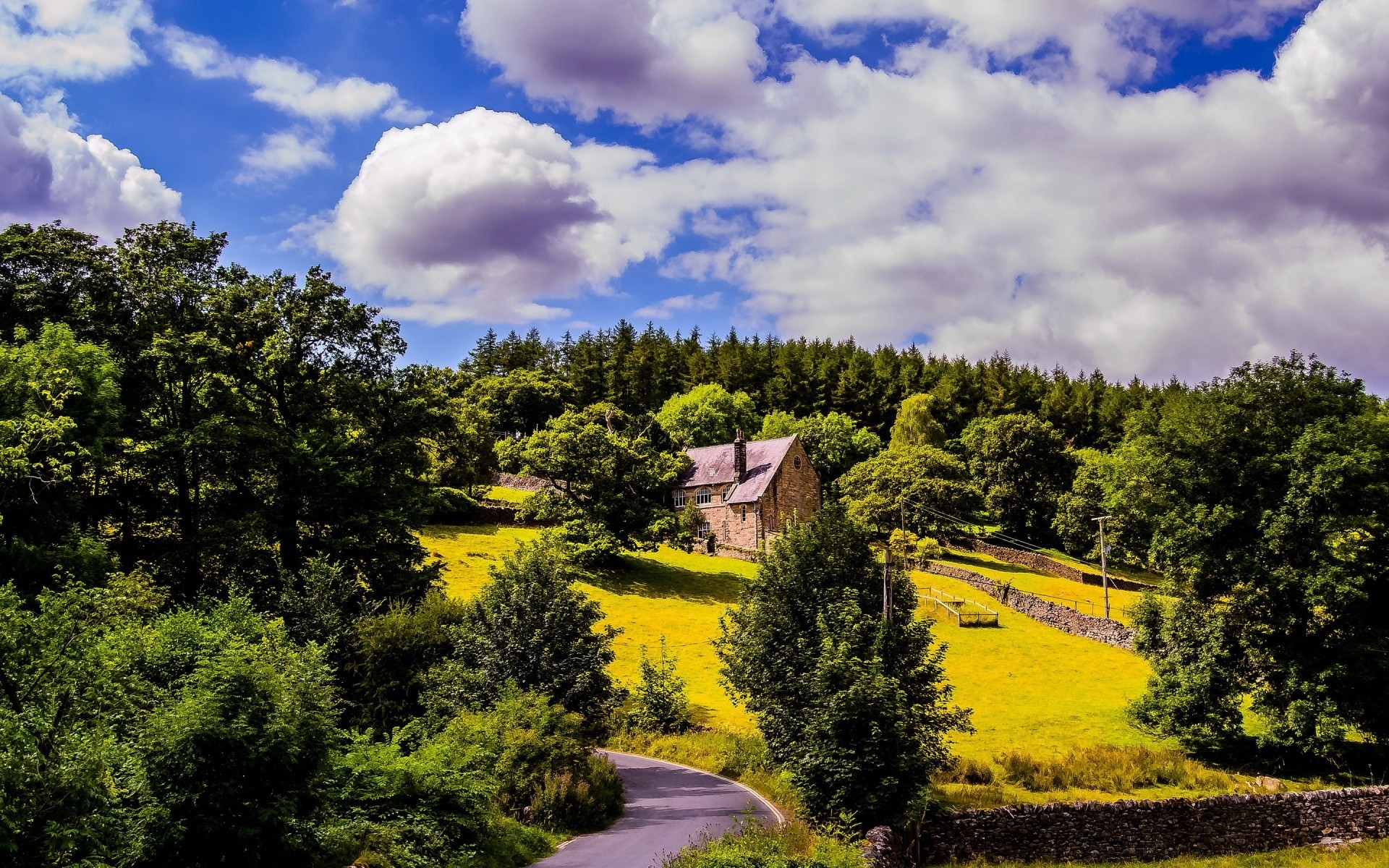 landscapes tree landscape nature sky outdoors rural summer countryside scenic grass wood travel cloud sight fair weather hayfield hill field park