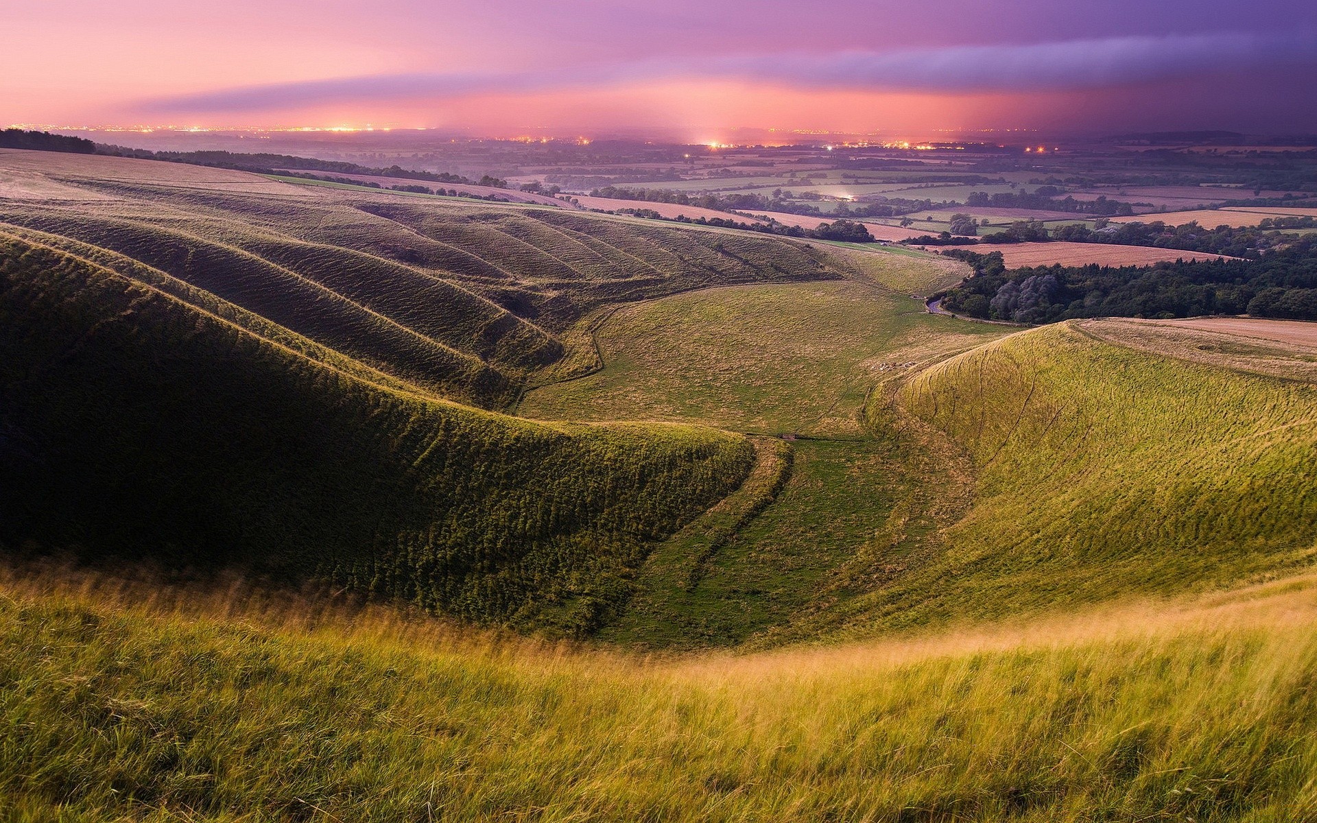 paysage paysage champ coucher de soleil ciel nature terres cultivées herbe agriculture voyage colline à l extérieur ferme aube campagne