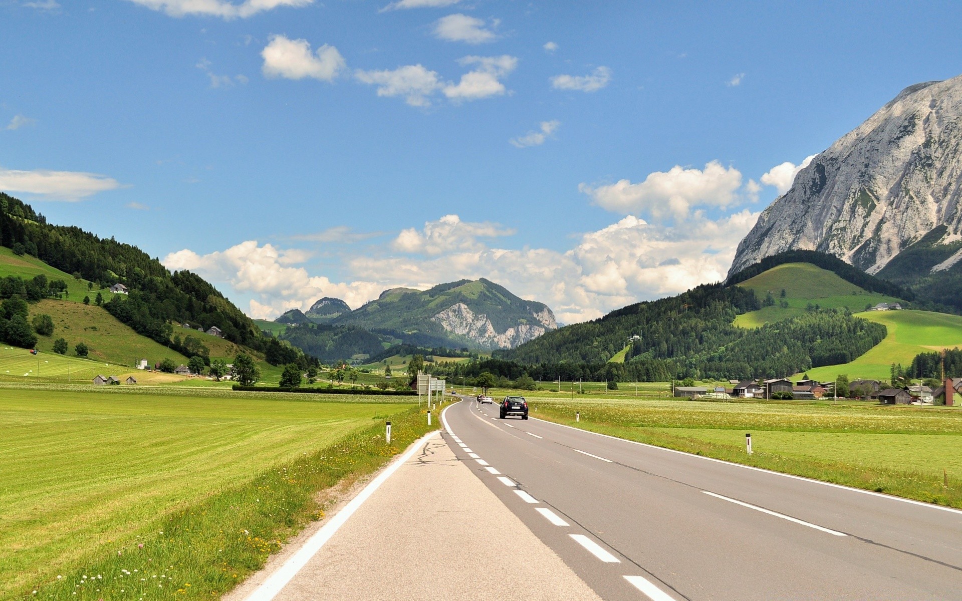 europa paesaggio montagna viaggi strada natura cielo erba all aperto scenico estate collina albero campagna rurale fieno spettacolo valle luce del giorno