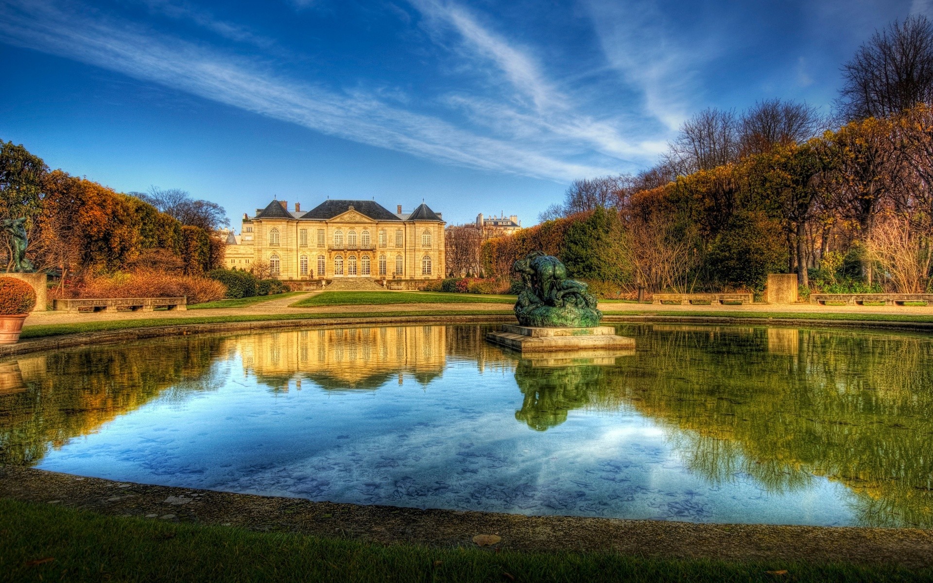 europe water river lake reflection outdoors tree landscape pool nature travel sky park fall sunset grass dawn