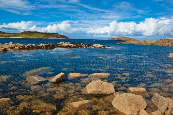 The heavenly expanse and blue waters